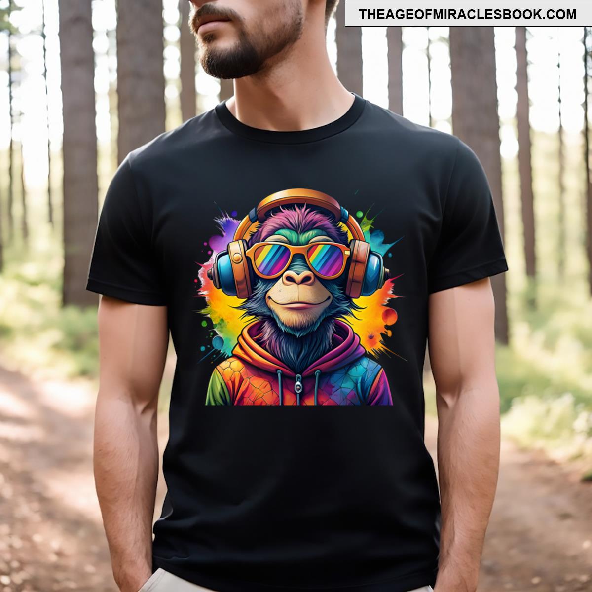Musical Monkey Vibrant Style T-shirt