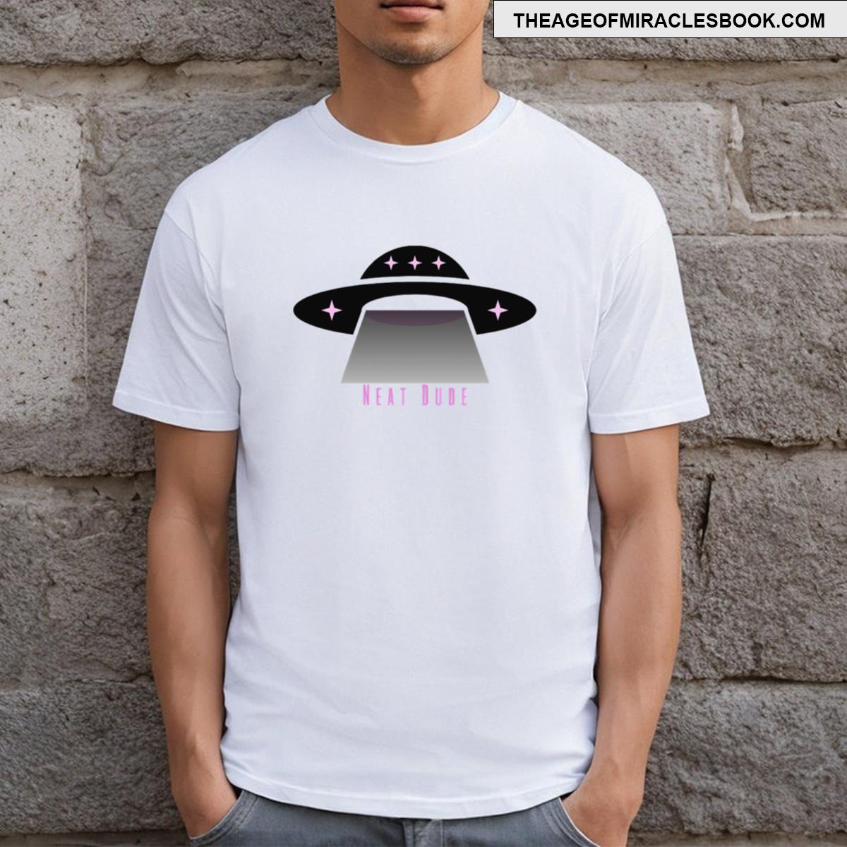 Neat Dude Space Ship Pt2 Pink T-shirt
