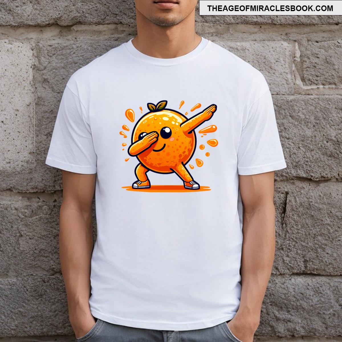 Orange Dabbing T-shirt