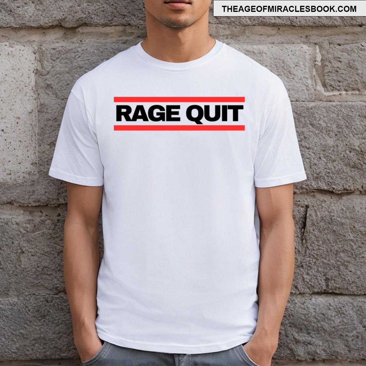 Rage Quit Gaming Design T-shirt