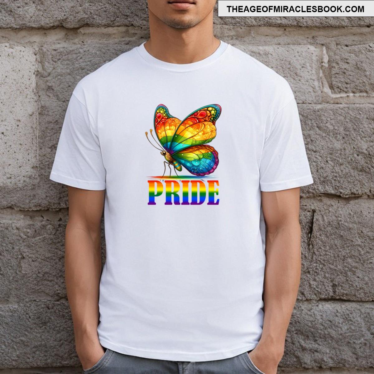 Rainbow Butterfly Pride Month 2024 T-shirt