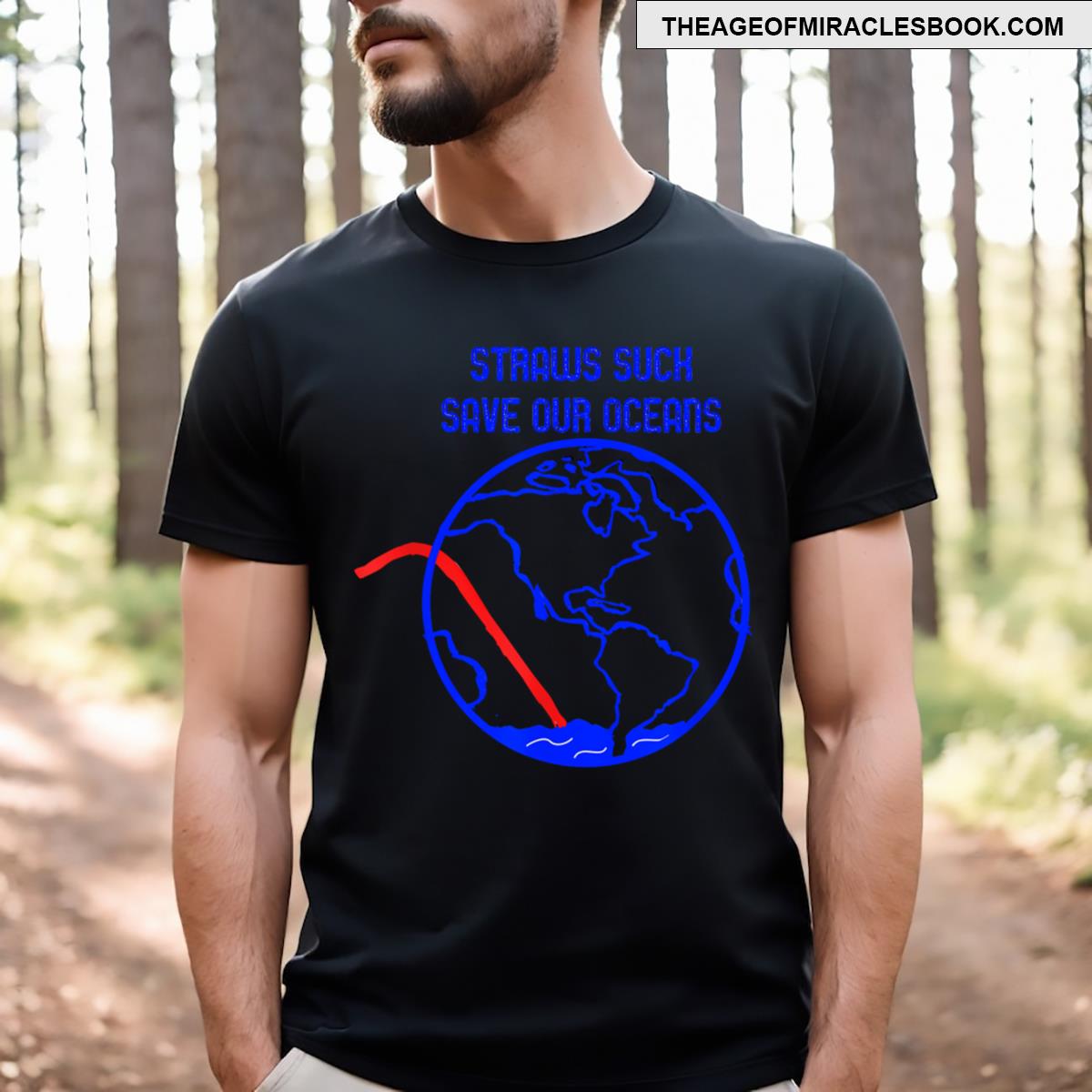 Save The Ocean Plastic Straws Suck Pollution T-shirt