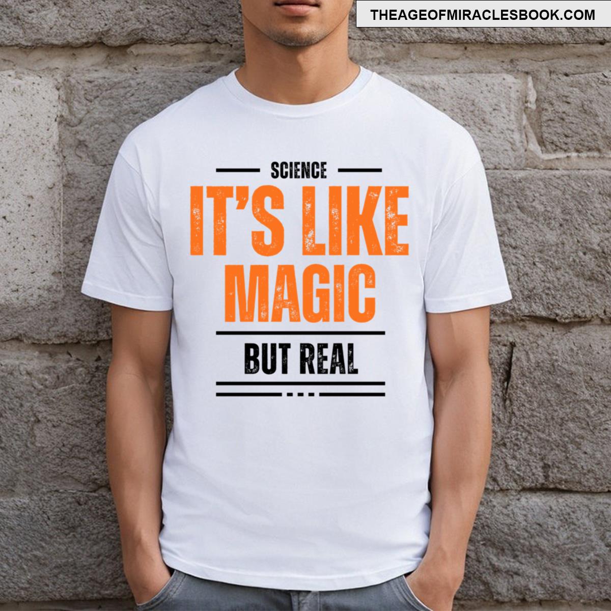 Science Is Like Magic! Black And Orange T-shirt