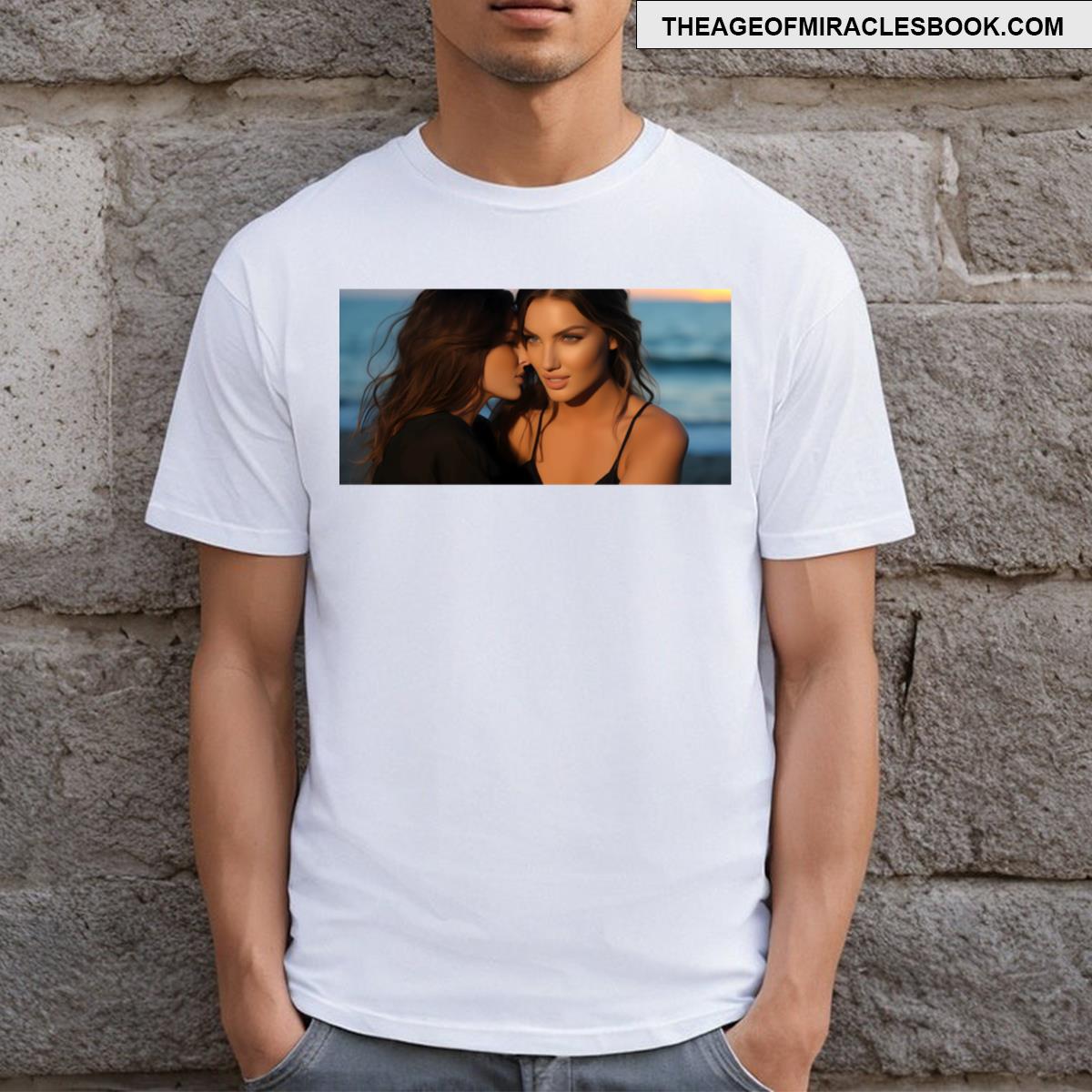 Two Beautiful Lesbian On The Beach T-shirt