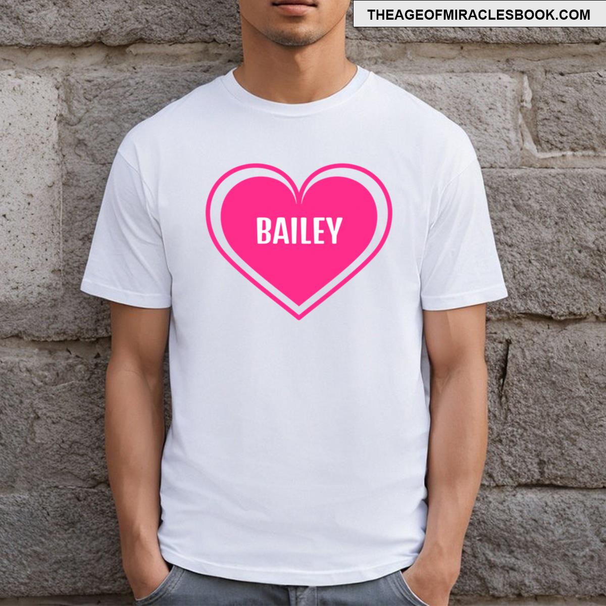 Bailey Girl Name Pink T-shirt