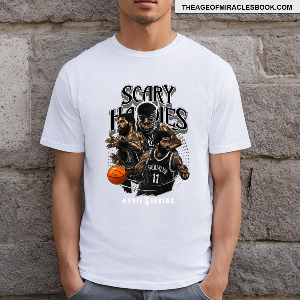 Black Basket Ball Design Art T-shirt
