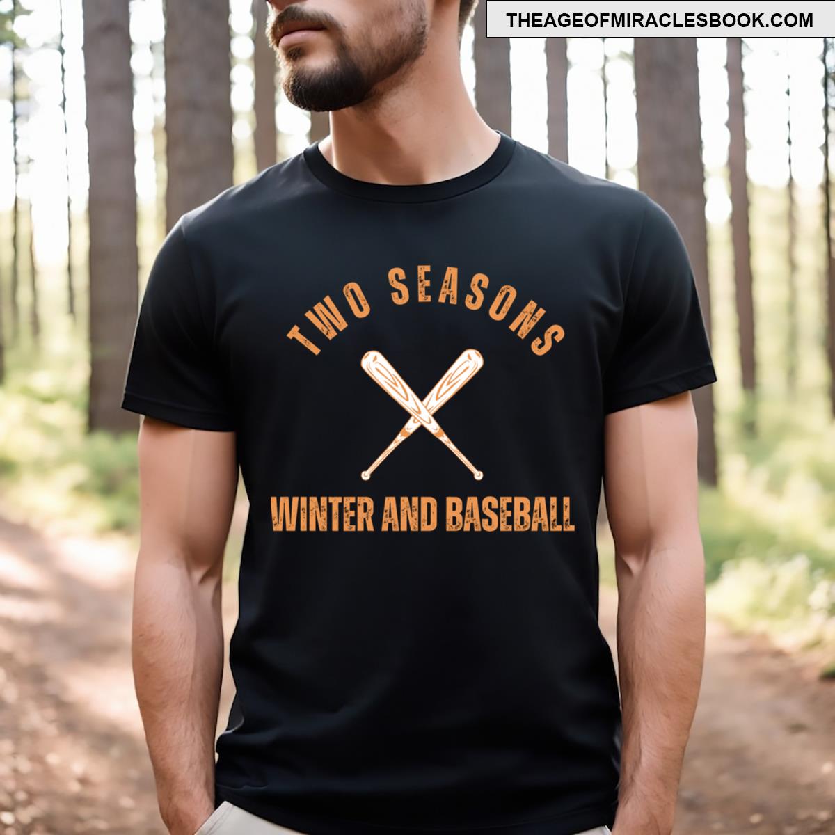 Two Seasons Winter And Baseball T-shirt
