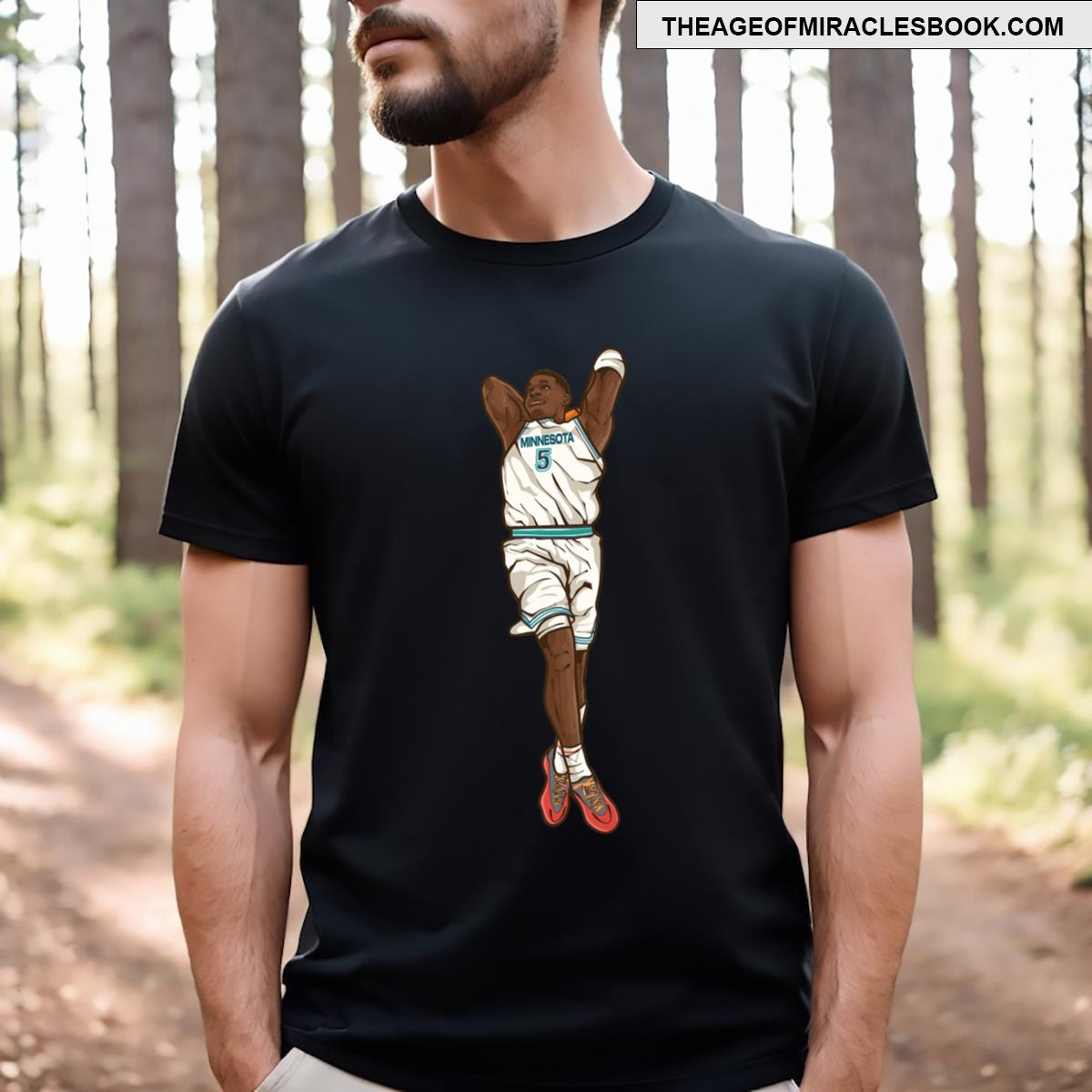 Anthony Edwards Dunk Cartoon T-shirt