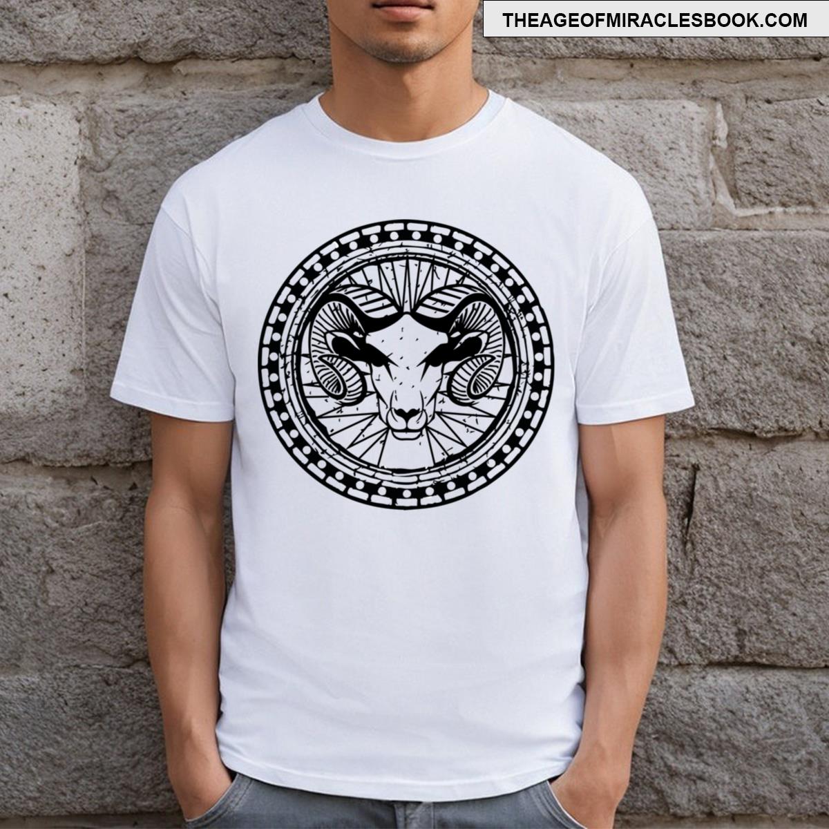 Ram Black And White Logo T-shirt