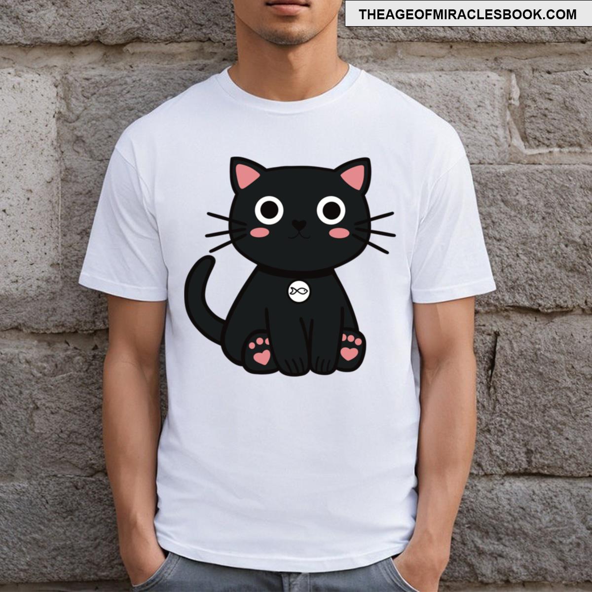 Cute Black Cat T-shirt