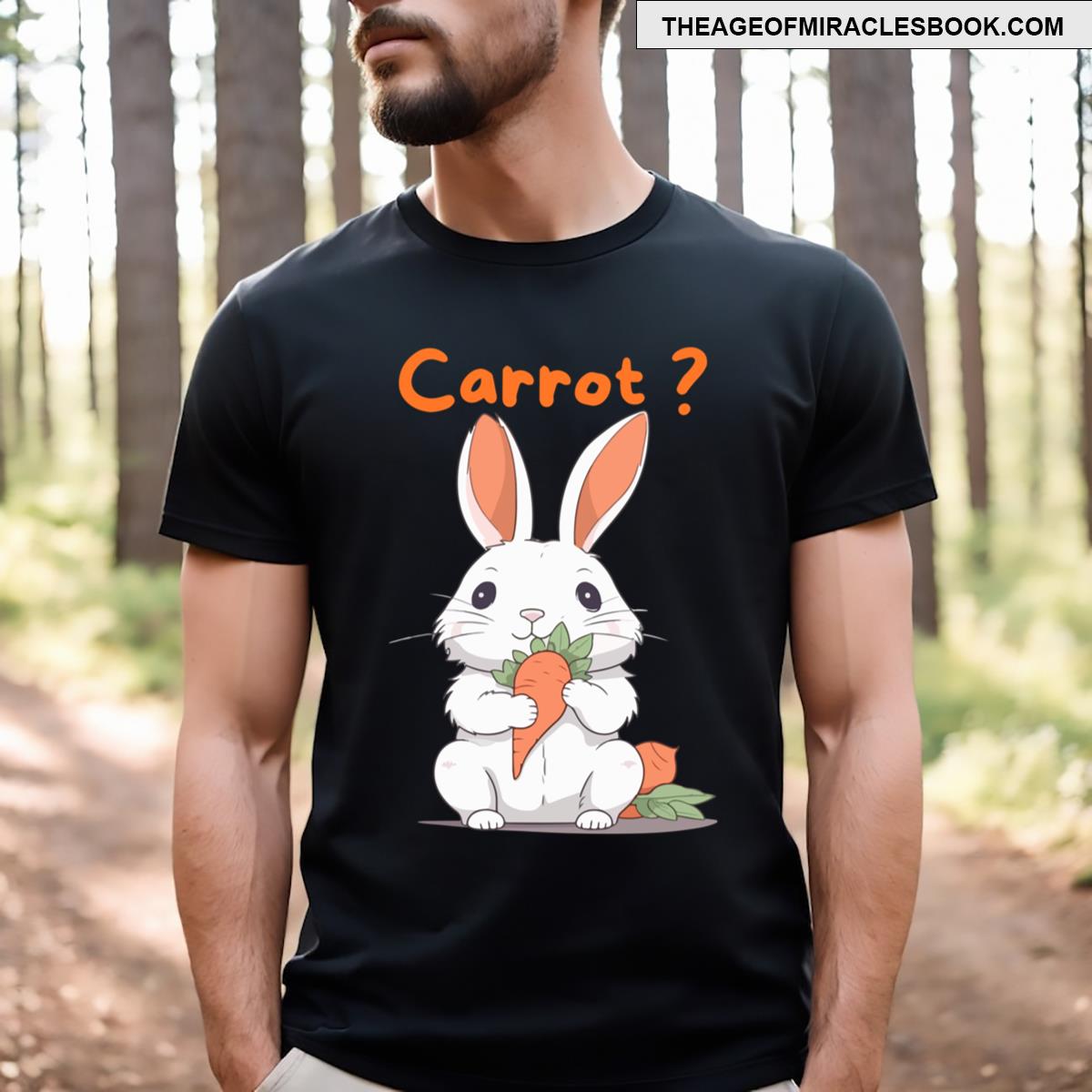 Funny Bunny With Carrot T-shirt