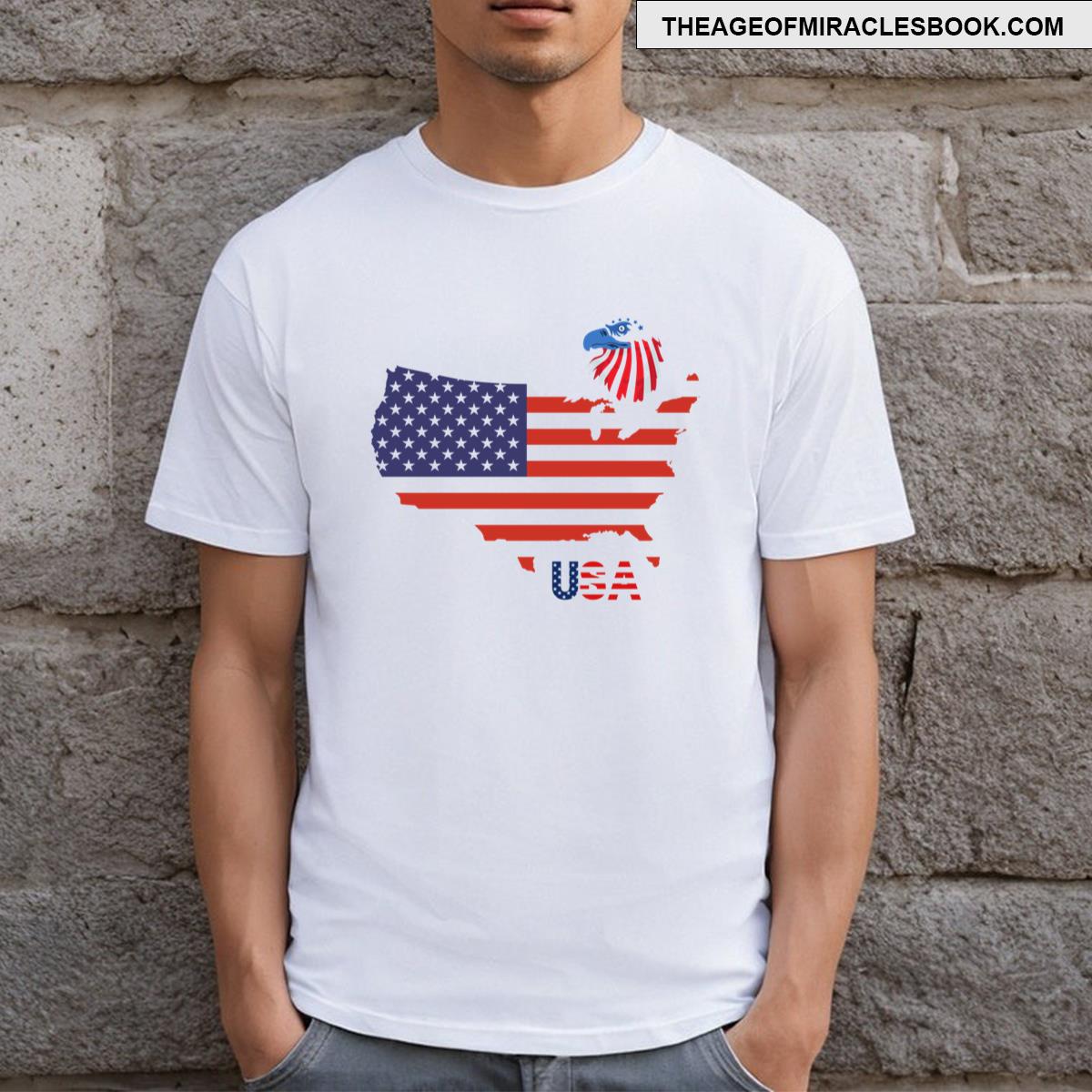 Usa Flagged Eagle T-shirt