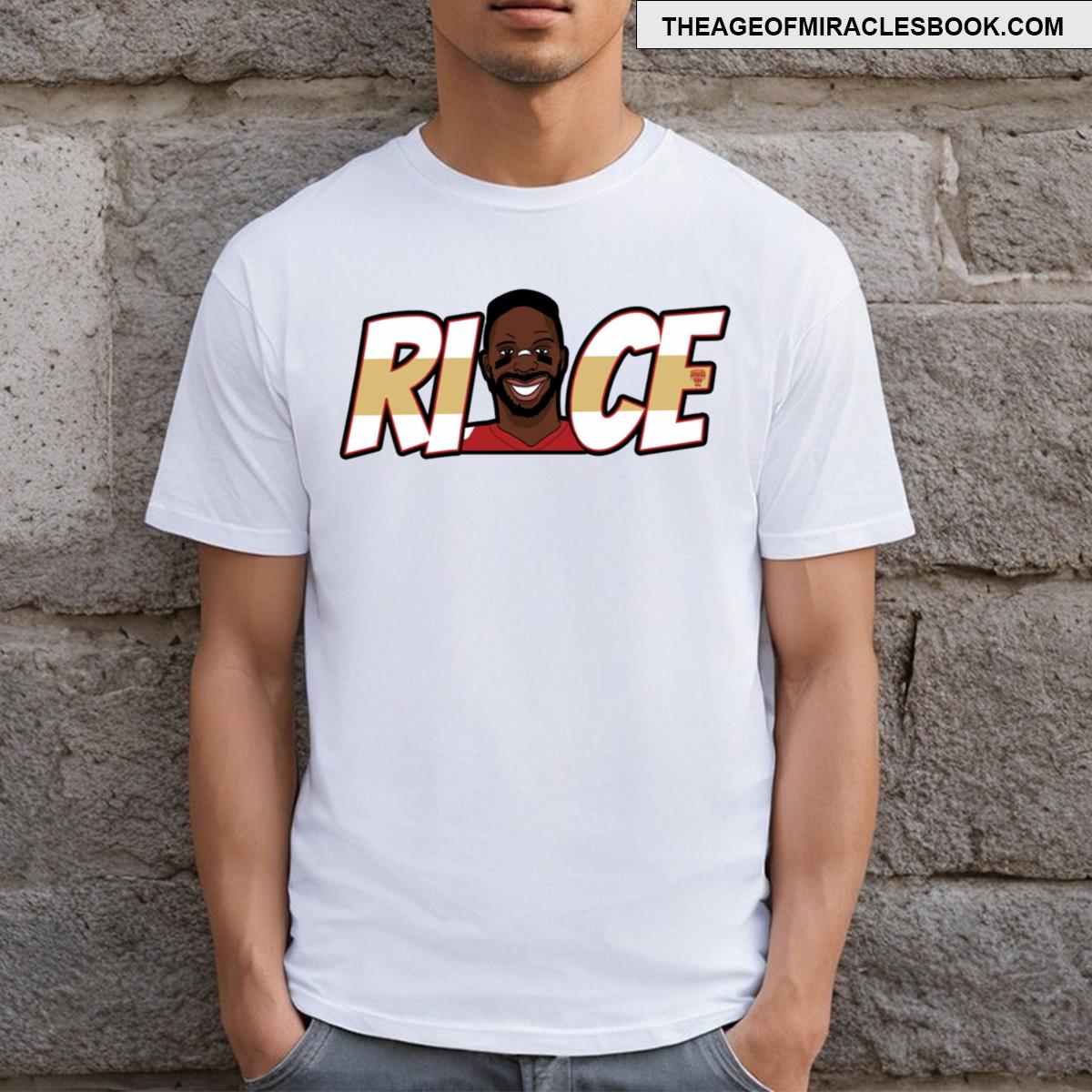 Young Jerry Rice T-shirt