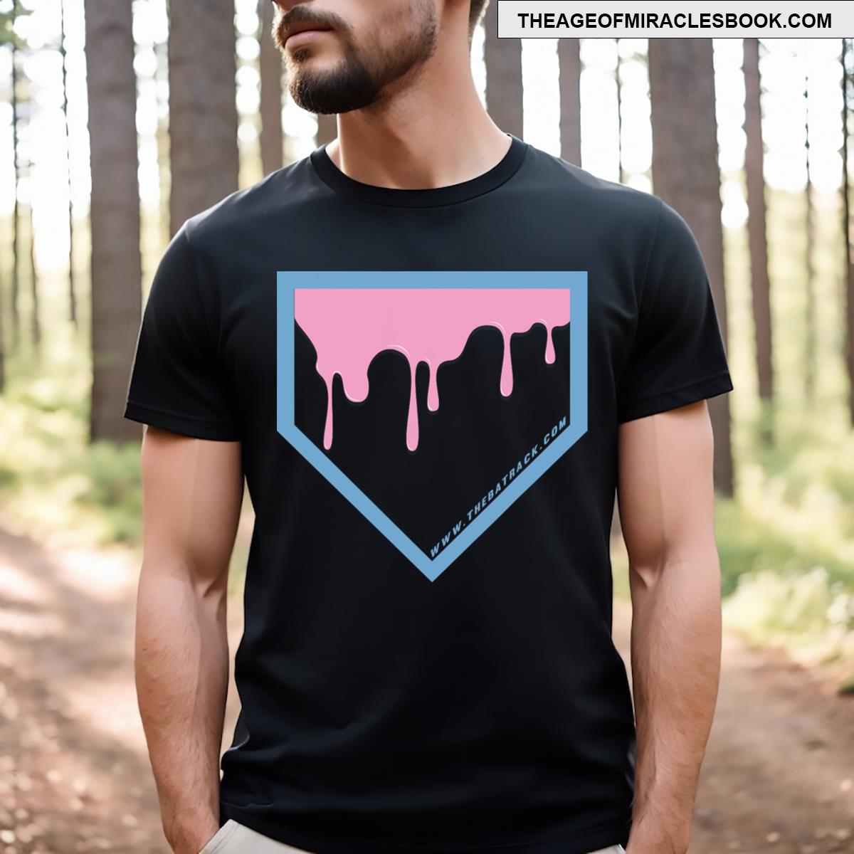 Baseball Home Plate Drip 2 T-shirt