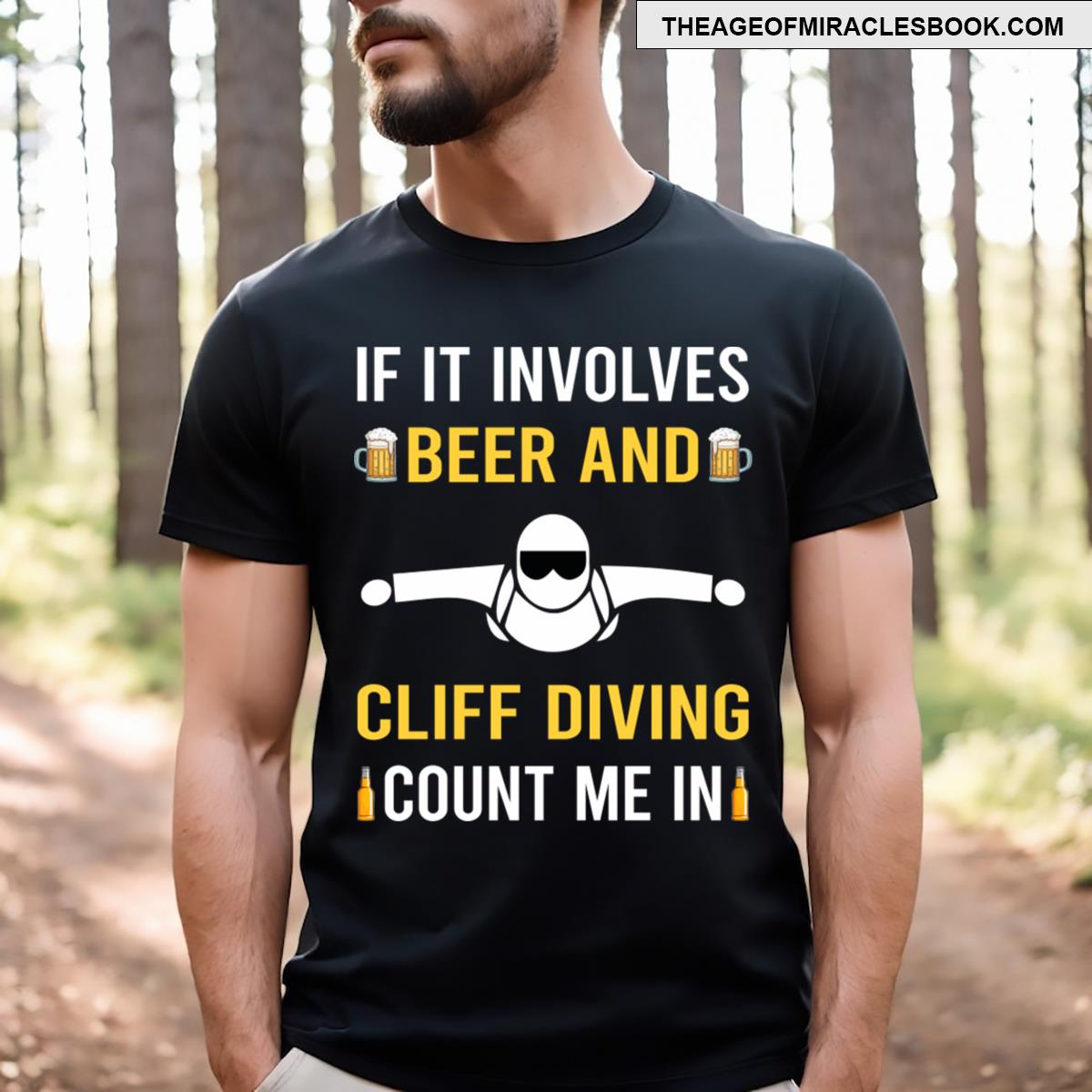Beer And Cliff Diving T-shirt