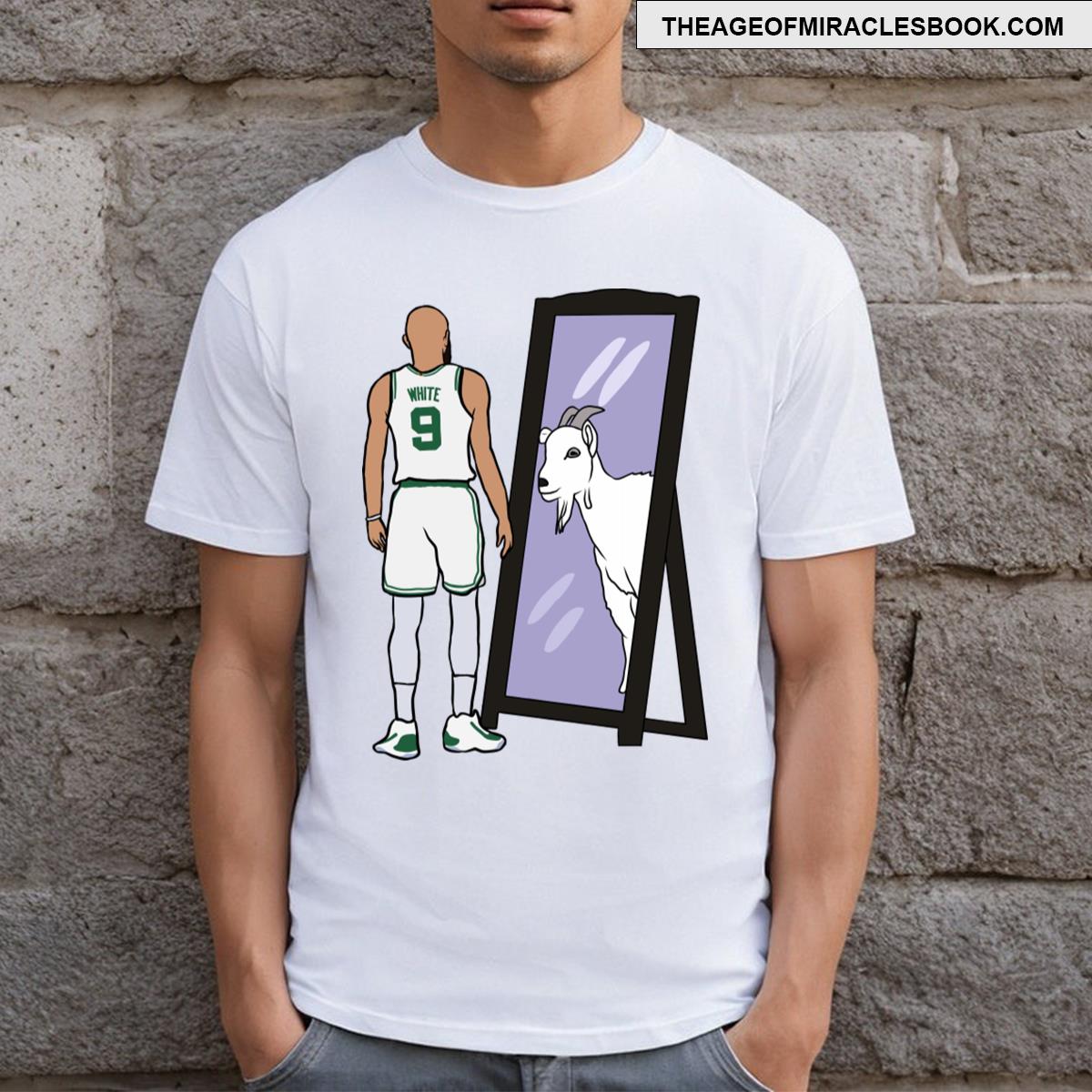 Derrick White Mirror Goat T-shirt