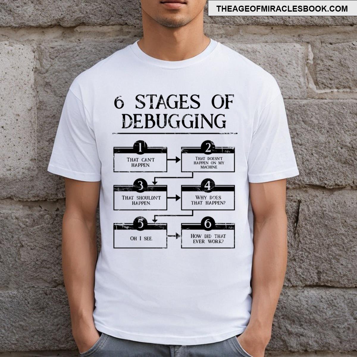 6 Stages Of Debugging T-shirt