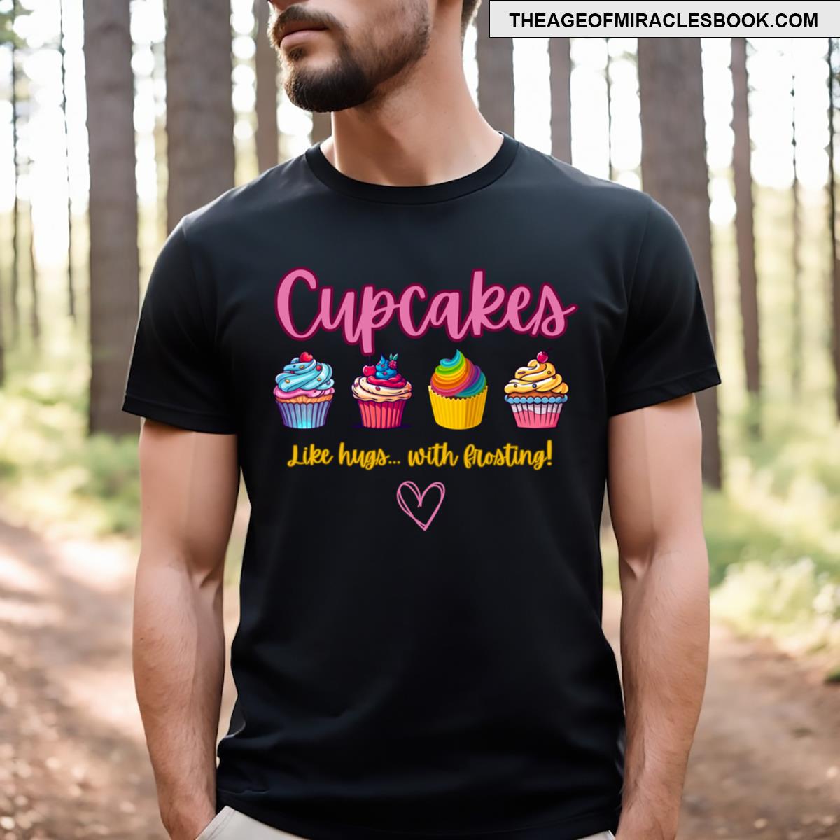 Funny Cupcake Graphic Tee T-shirt