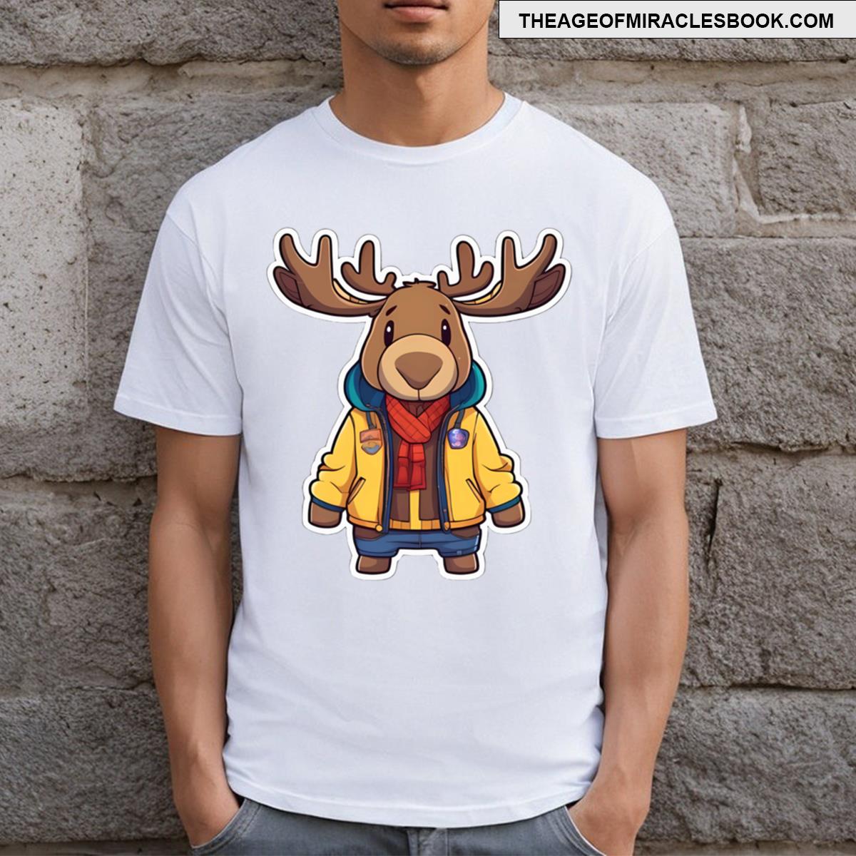 Moose In A Jacket T-shirt