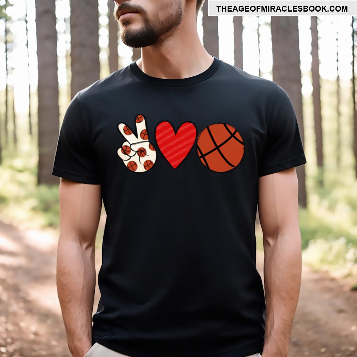 Peace Heart Basketball T-shirt