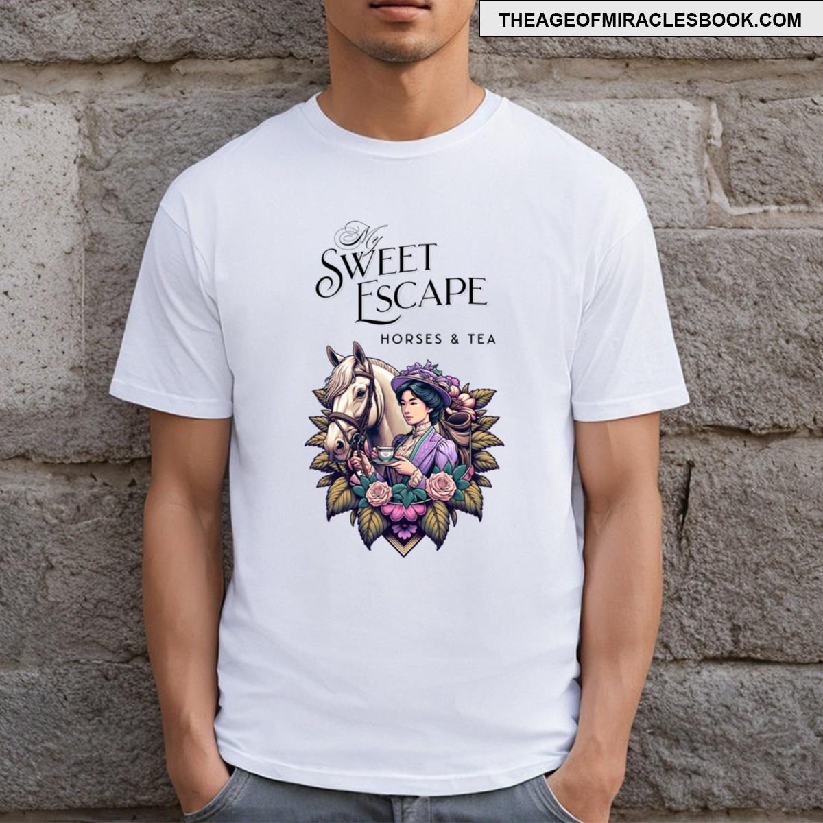 Tea Horses Queen Equestrian T-shirt
