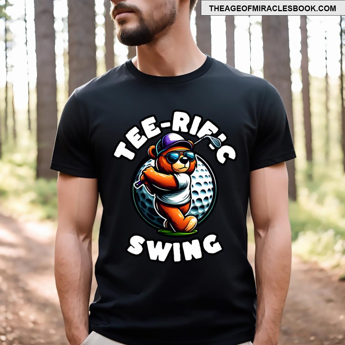 Tee Rific Swing Cool Golfing Bear T-shirt
