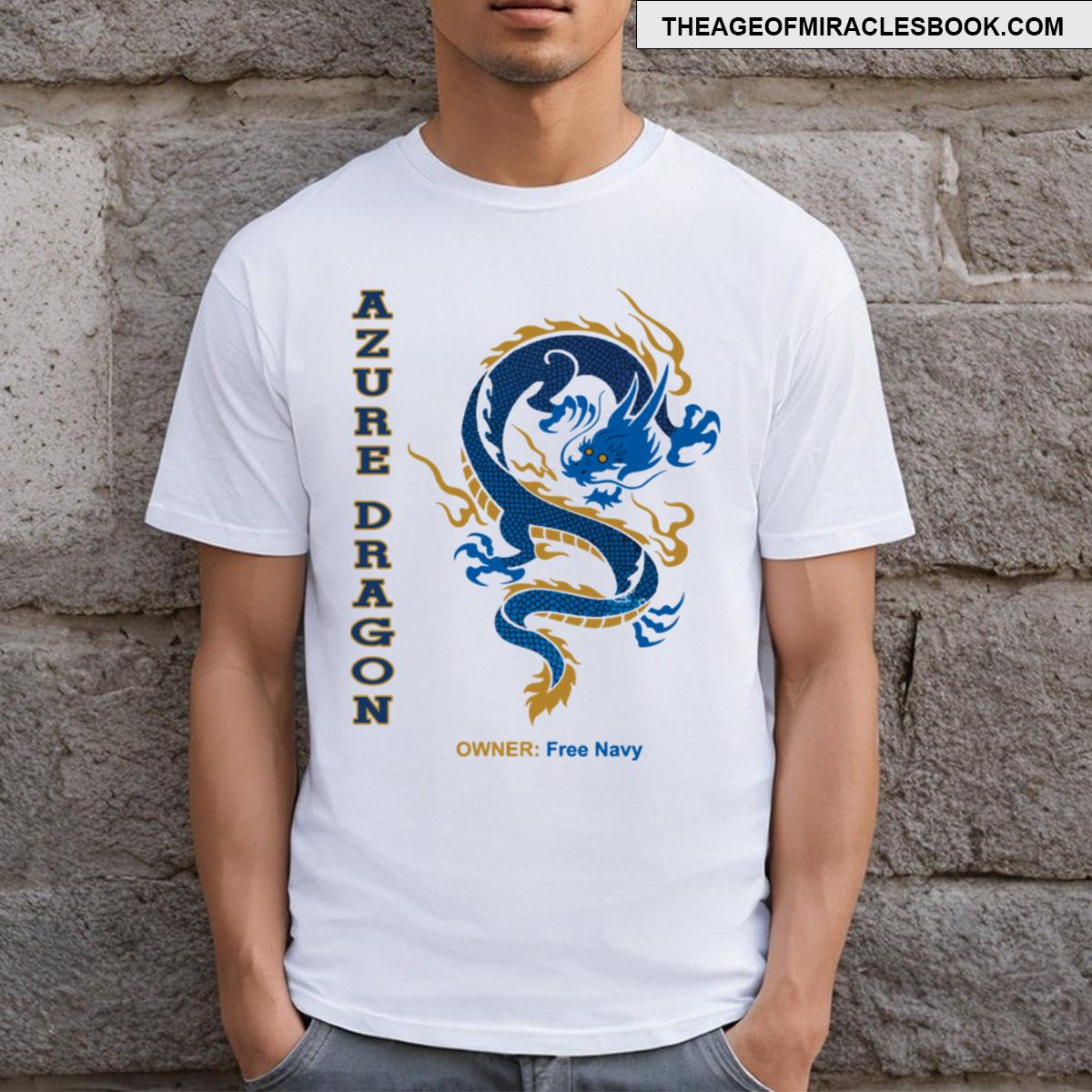 Azure Dragon Free Navy Ship T-shirt