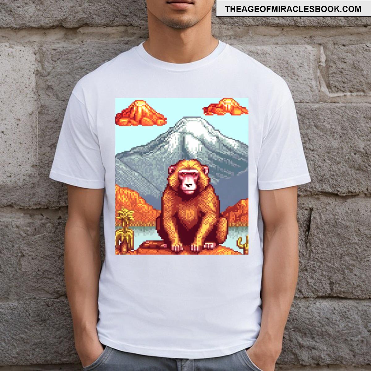 Baboon Pixel Art T-shirt