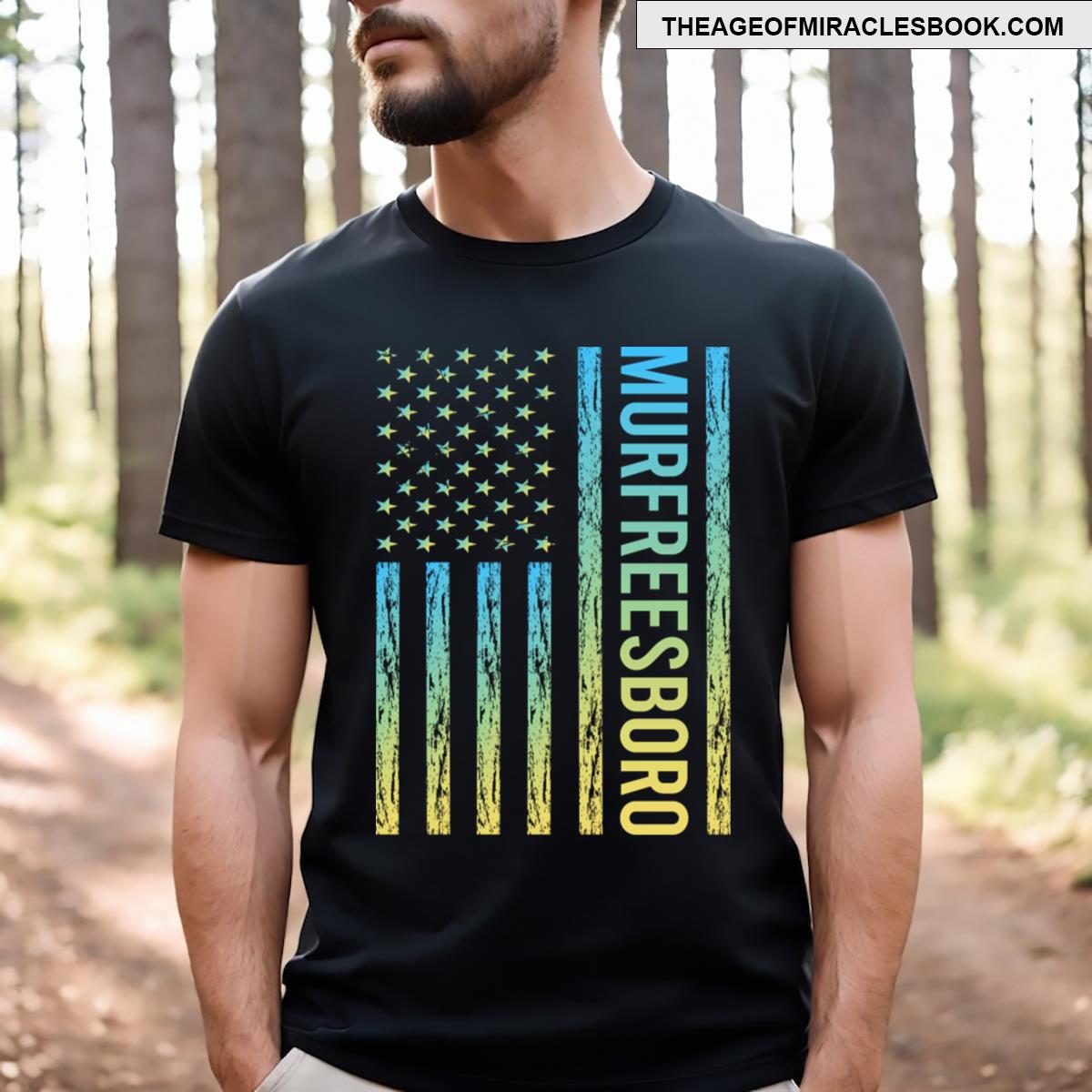 Blue Yellow Flag Murfreesboro T-shirt