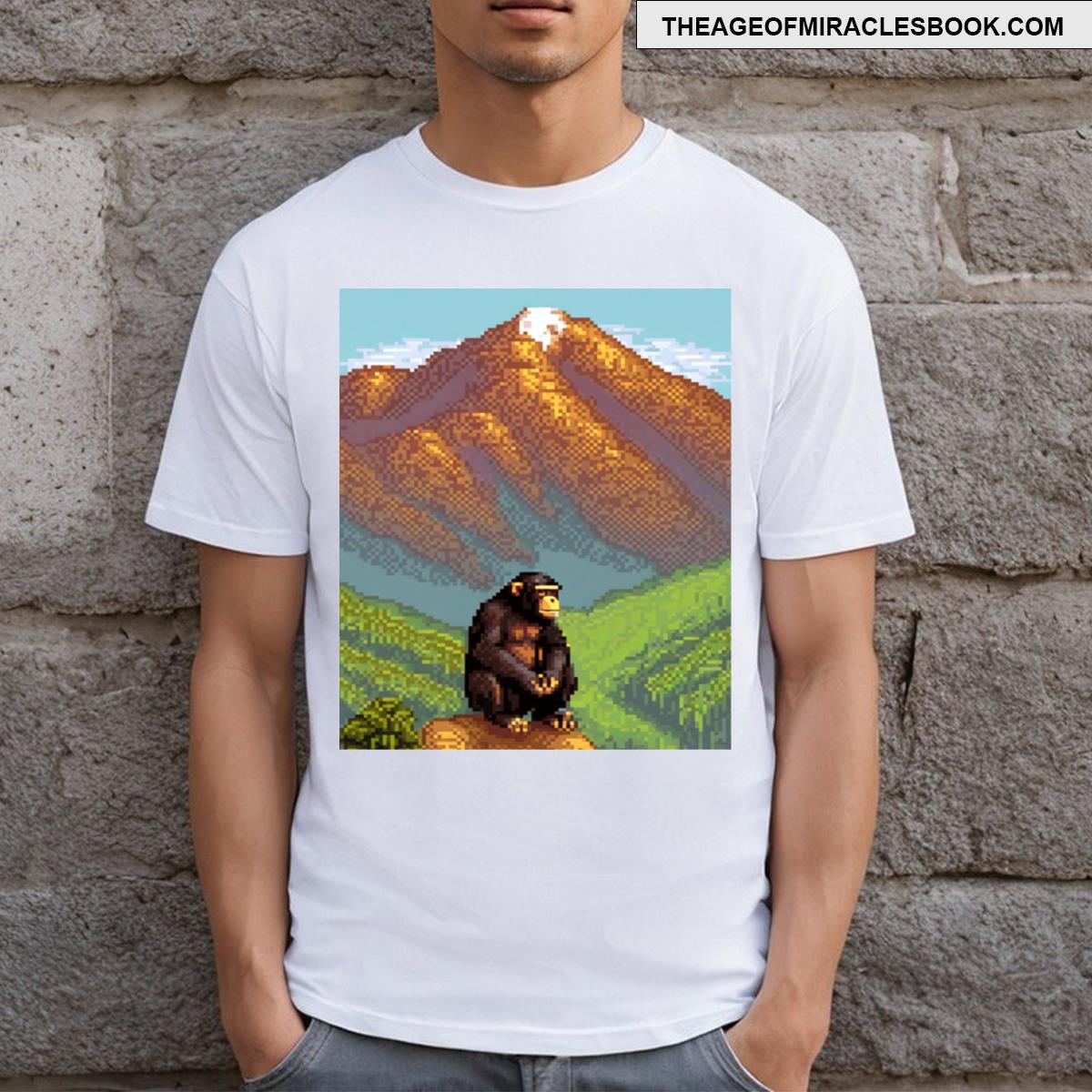 Chimpanzee Pixel Art T-shirt