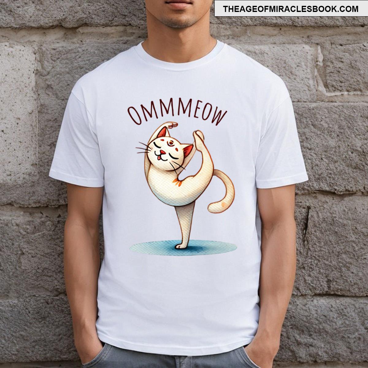 Cute Cat Yoga Pose Meow T-shirt