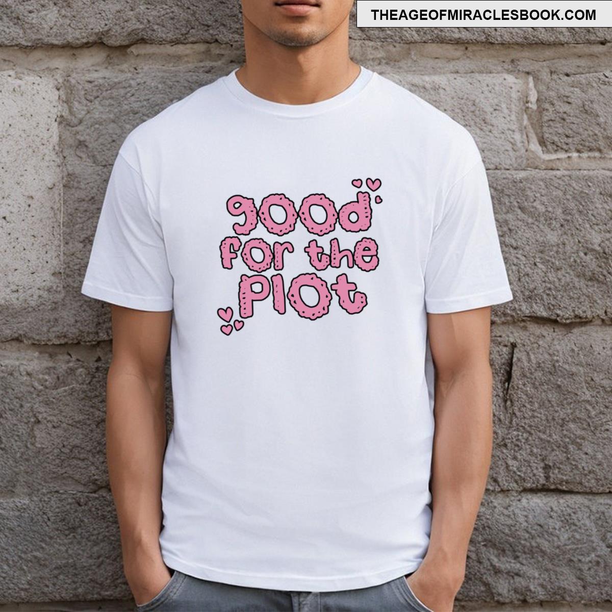 Good For The Plot Heart Shaped Pink Doodle Art T-shirt