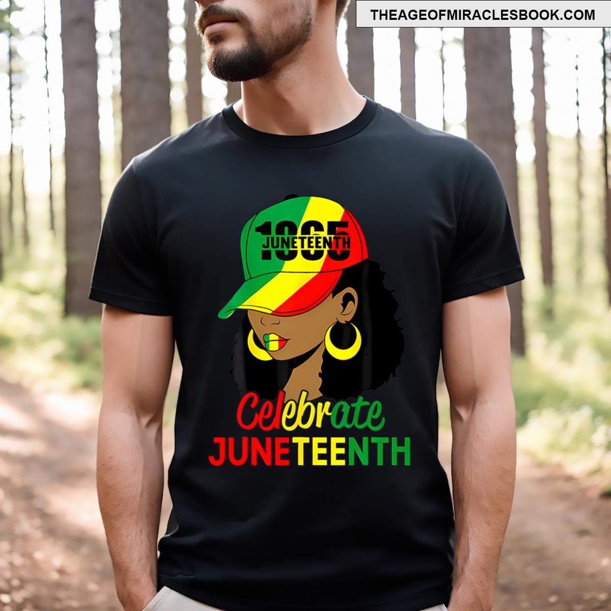 Juneteenth Messy Bun Juneteenth Celebrate 1865 T-shirt
