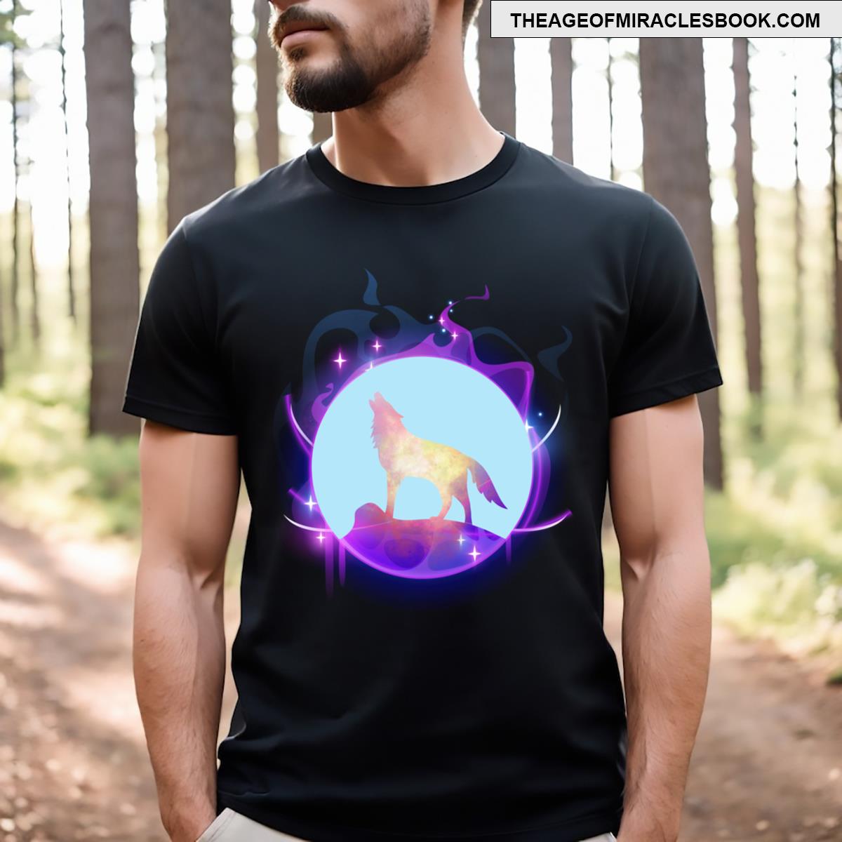 Space Wolf Abstract Space T-shirt