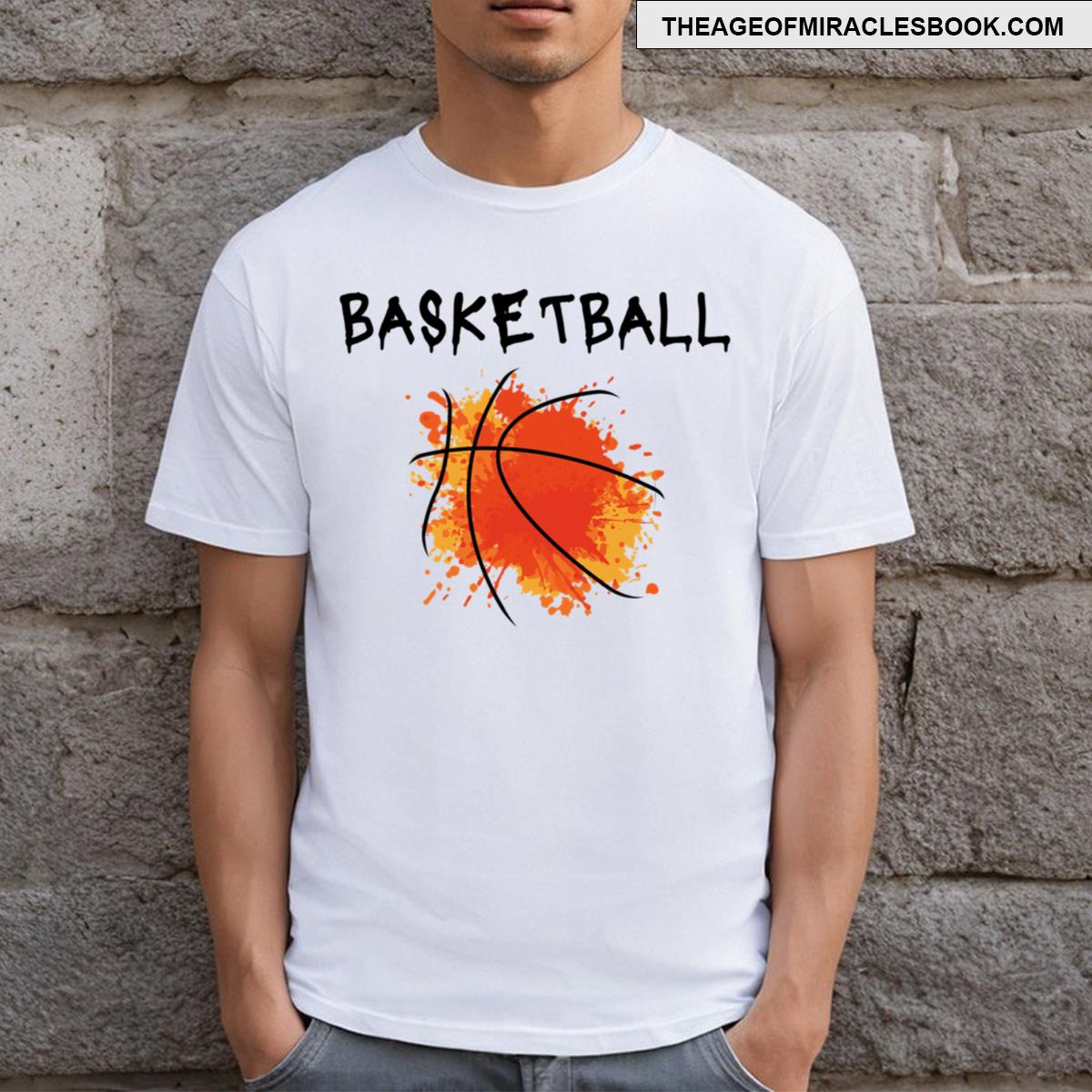 Basketball Ball Graffiti Design T-shirt