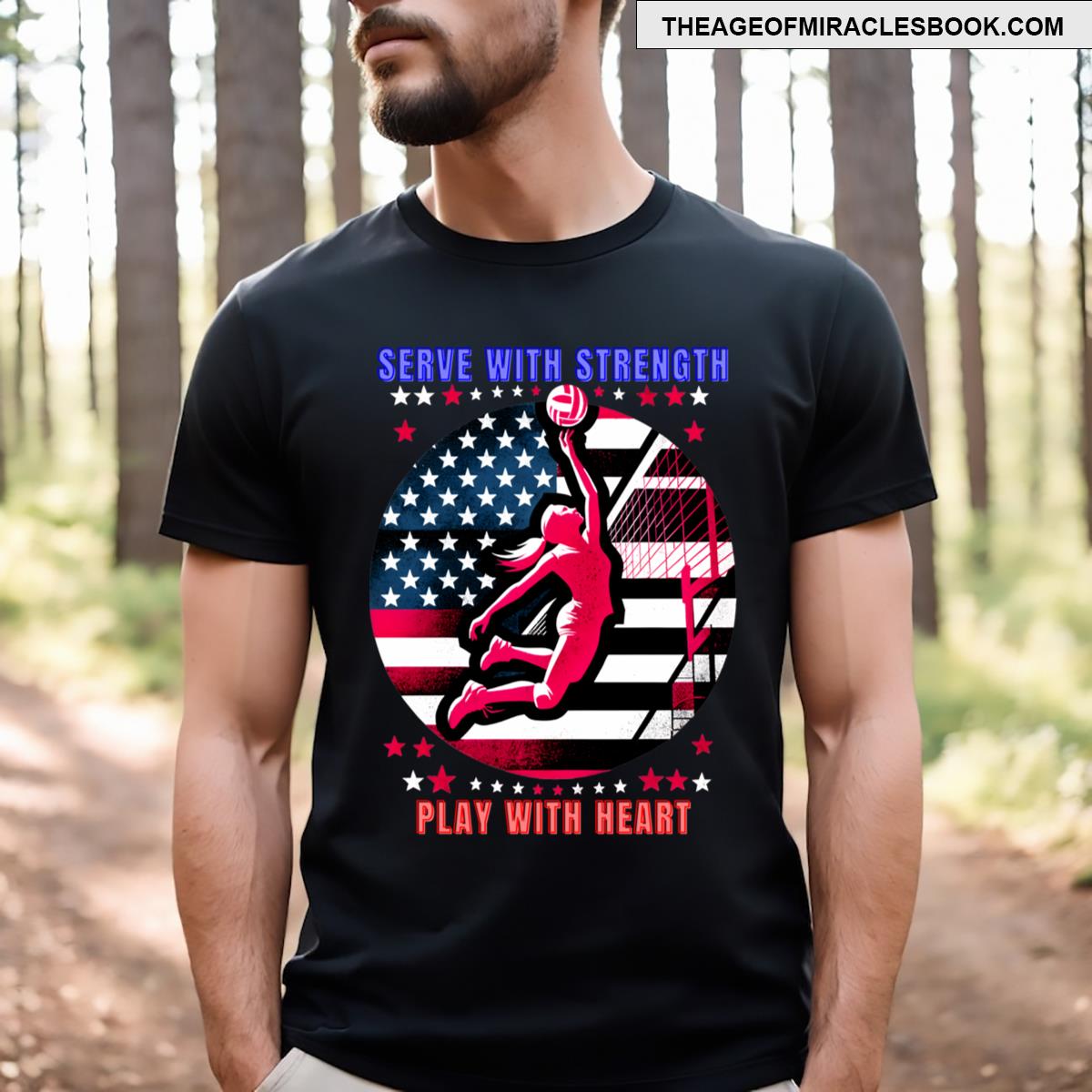 Patriotic Volleyball Power T-shirt