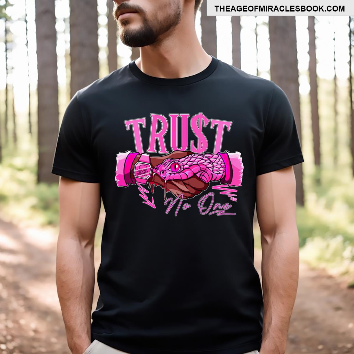 Snake Trust No One Hyper Violet 4s Matching For Men T-shirt