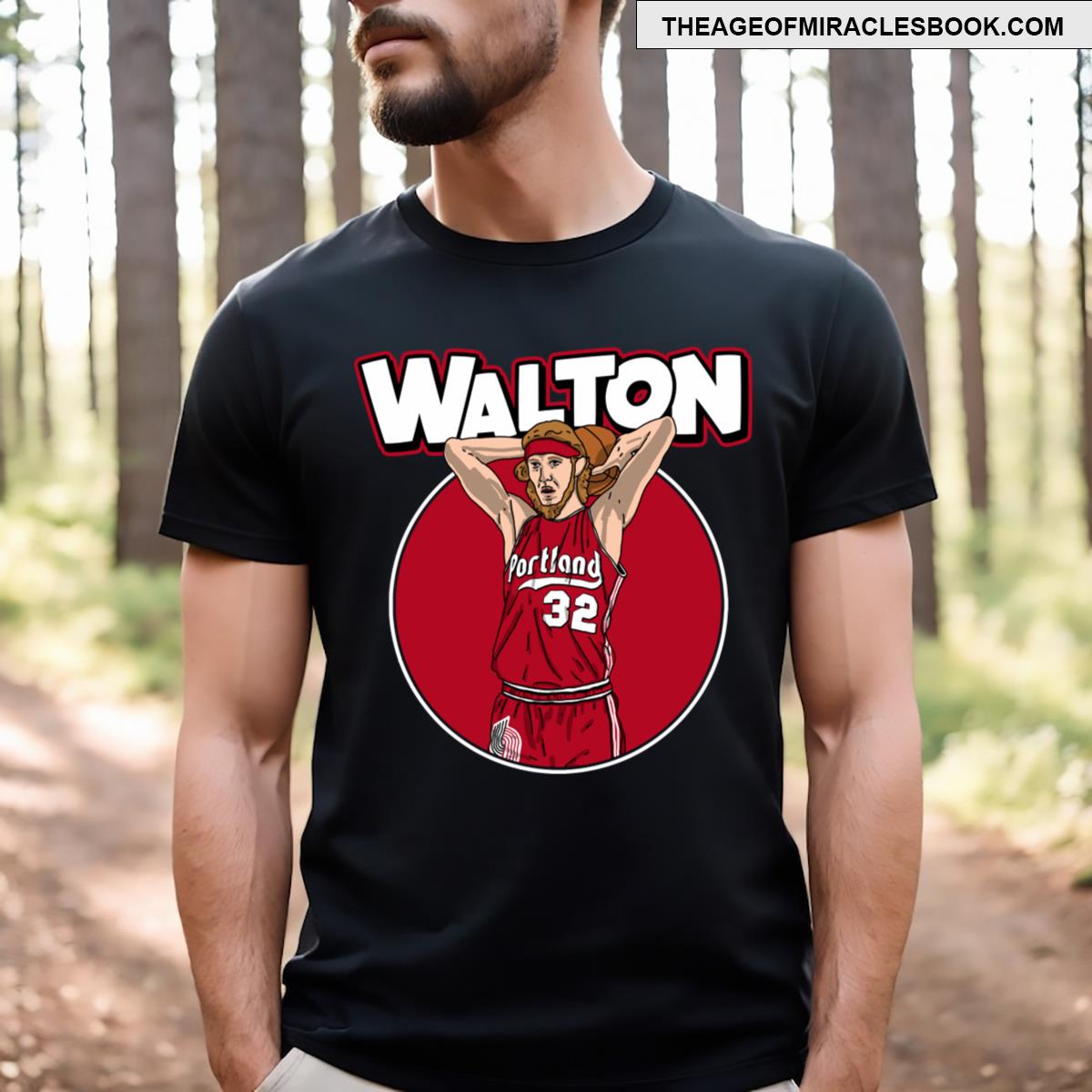 Bill Walton Retro Comic Style T-shirt