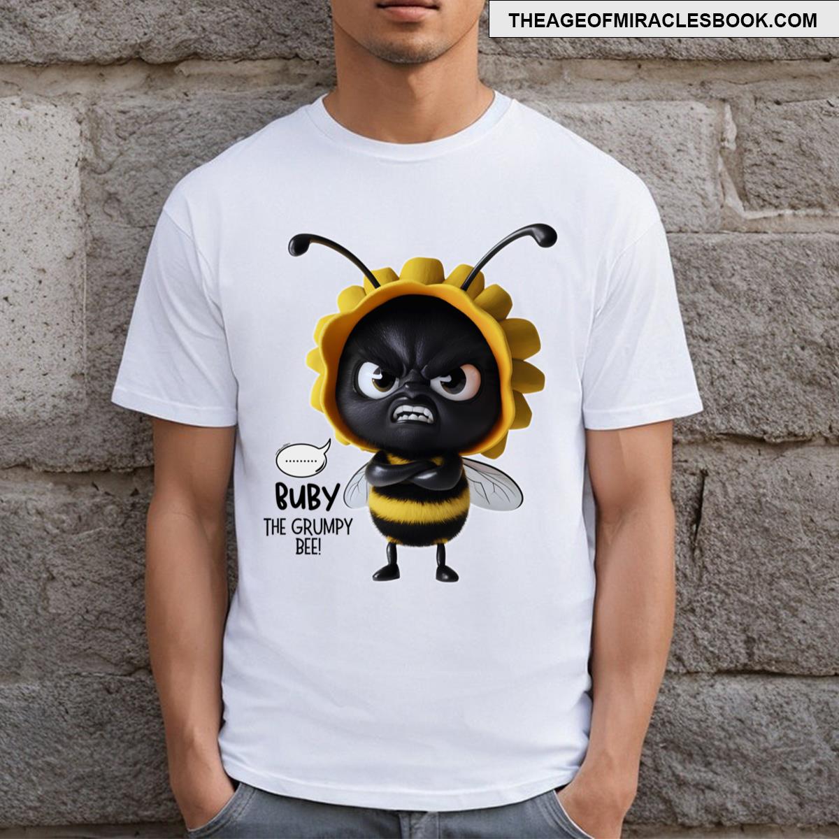 Buby The Grumpy Bee Grumpy Bee Angry Bee Funny Bee Animal Meme T-shirt