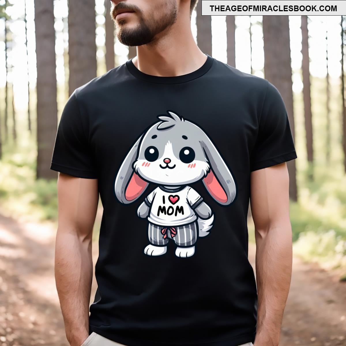 Rabbit Pet I Love Mom T-shirt
