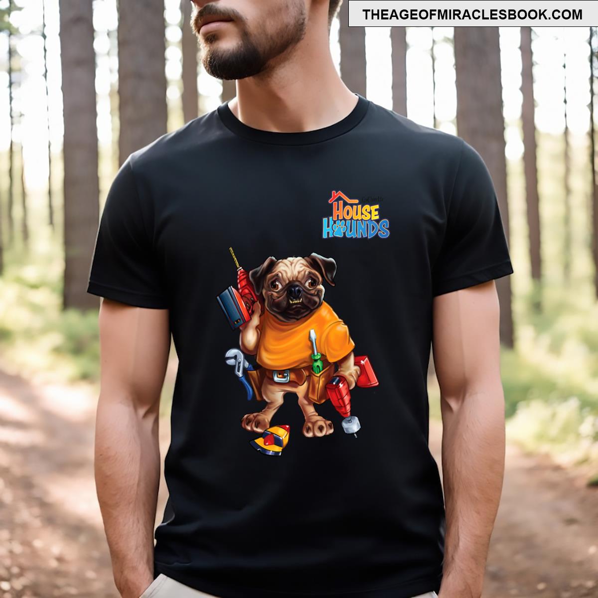 Pug Carpenter From House Hounds T-shirt
