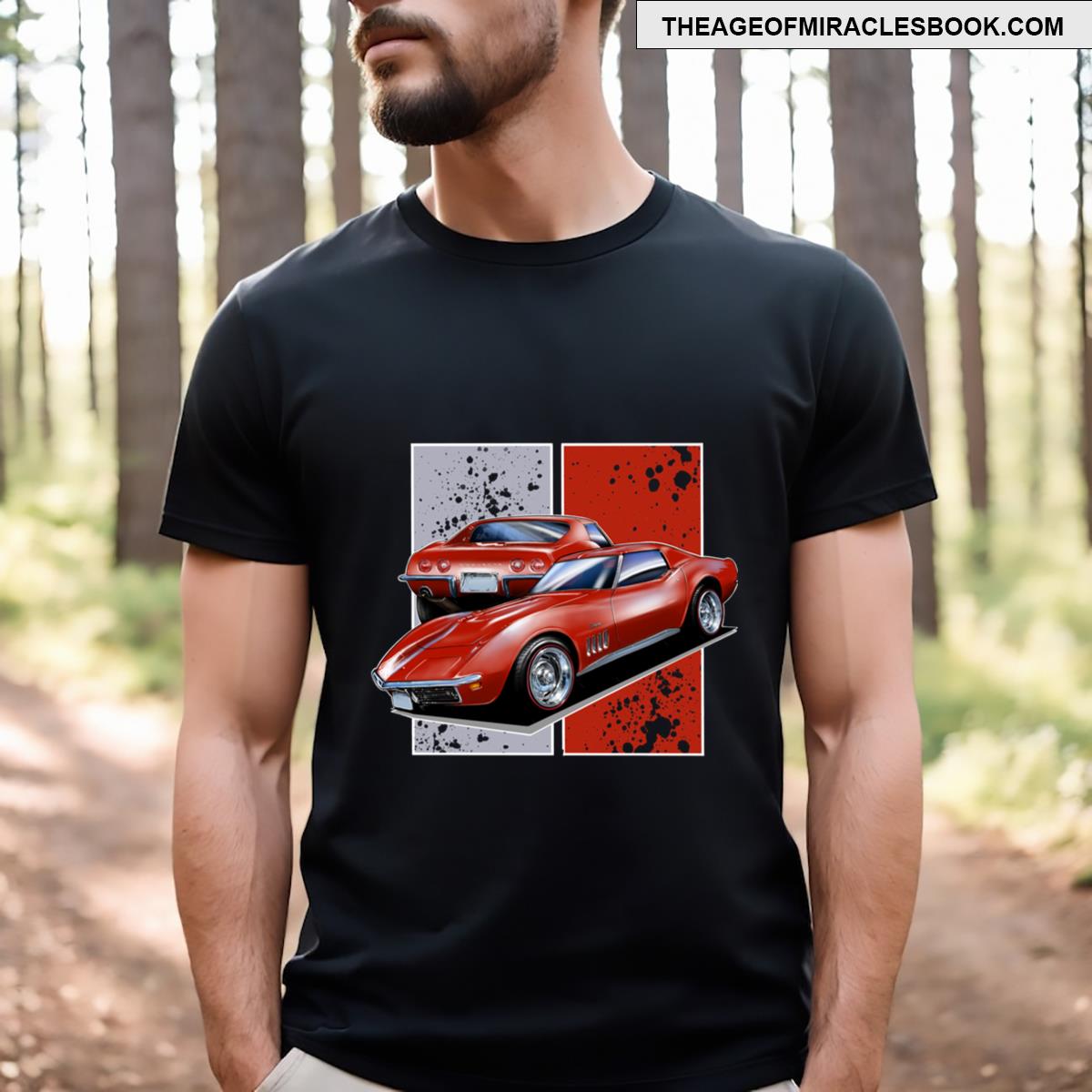 C3 Corvette Hand Drawn Art T-shirt