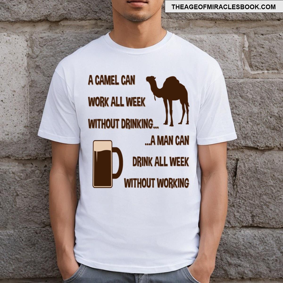 Camel Man Working Drinking Hot Funny Comical Quotes Essential T-shirt