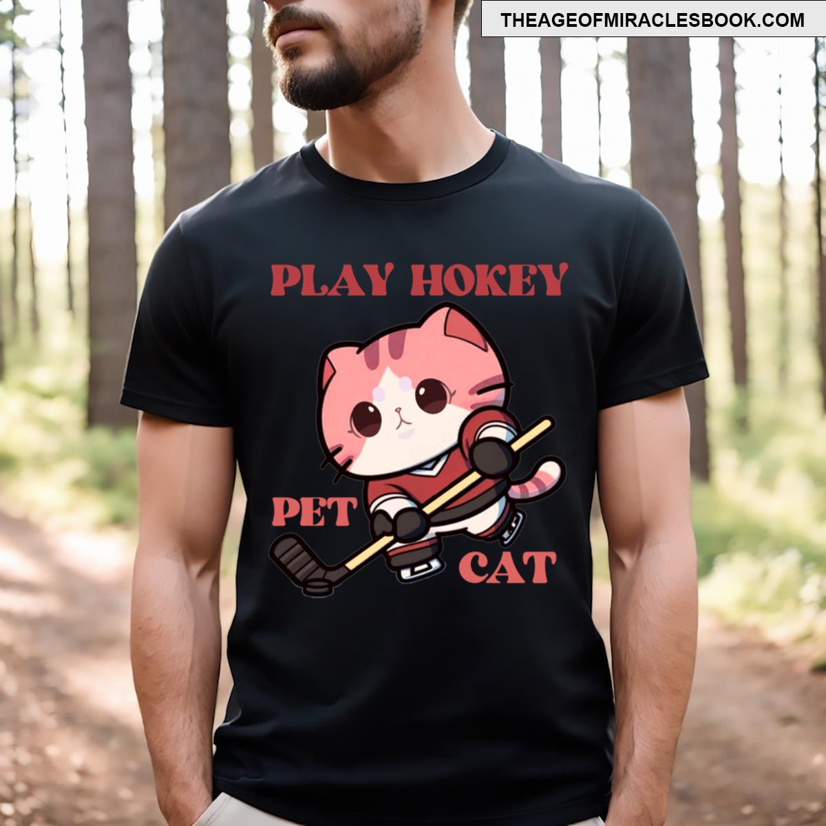 Cat Play Hockey T-shirt