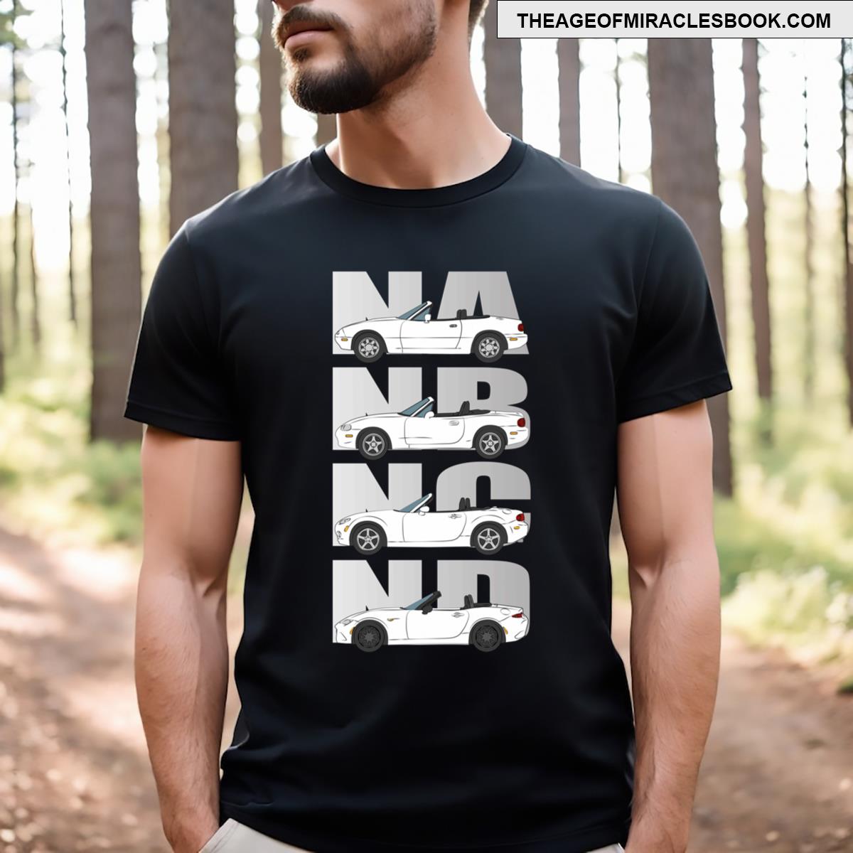 Miata Generations White T-shirt