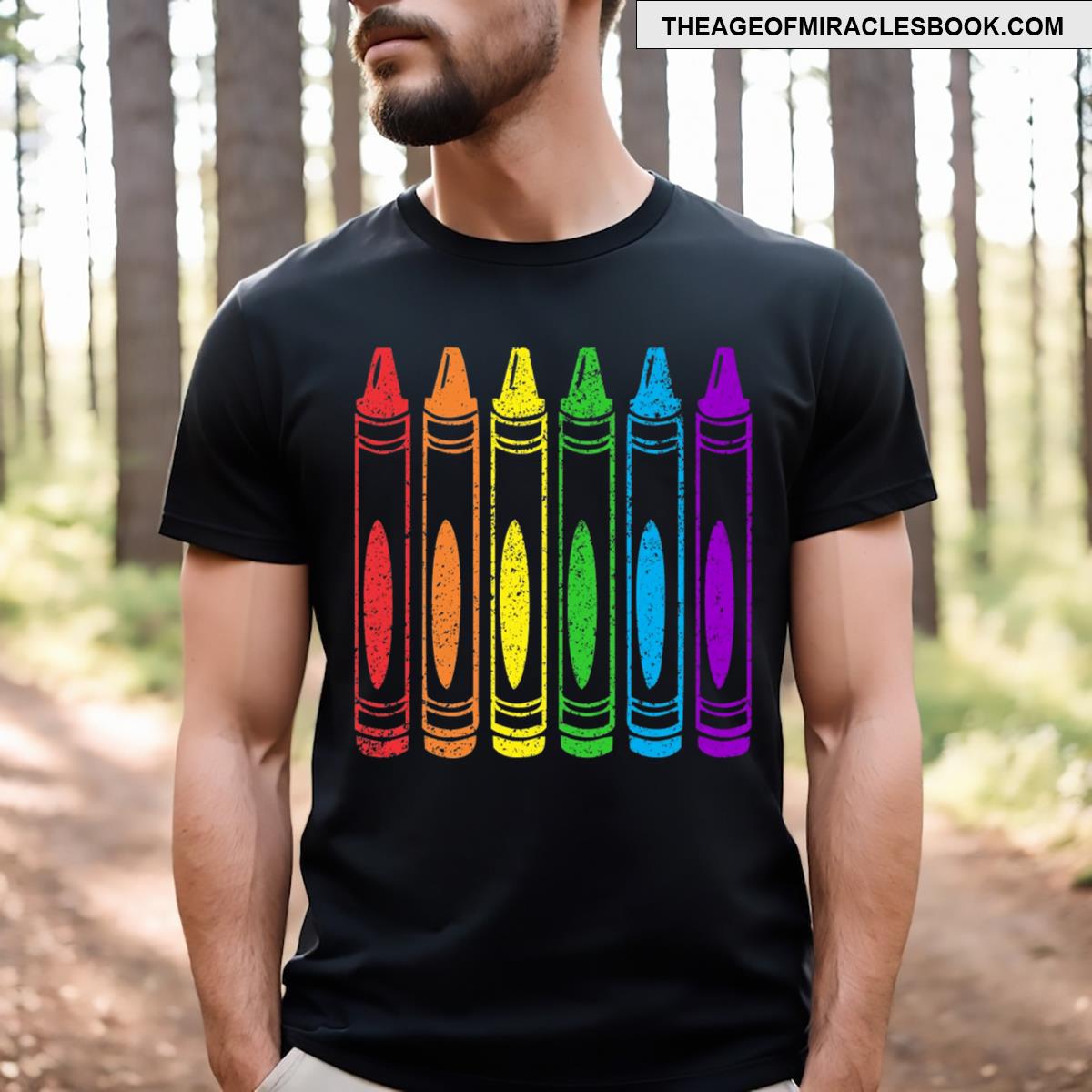 Gay Pride Rainbow Crayons T-shirt