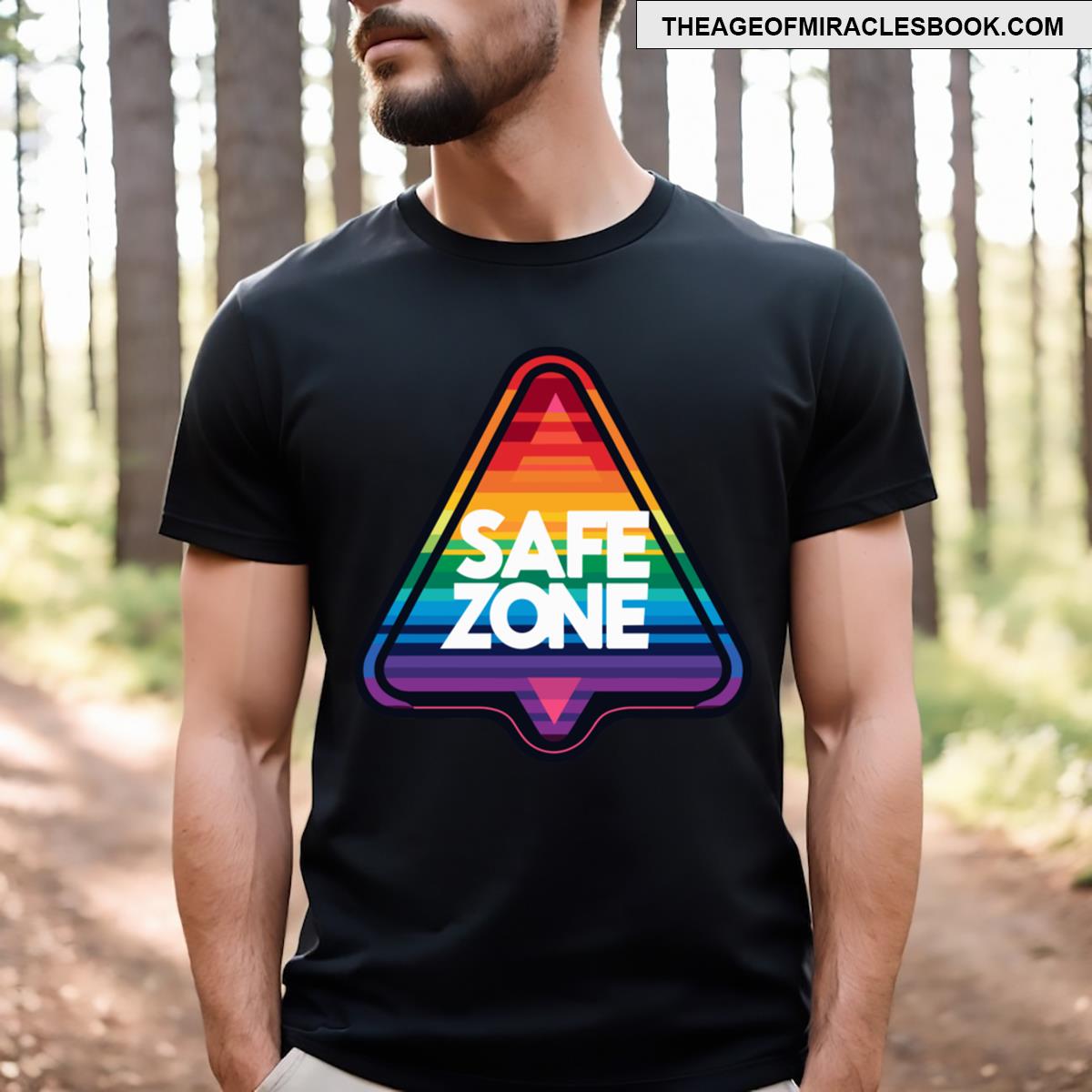 Triangle Lgbt Safe Zone Rainbow T-shirt