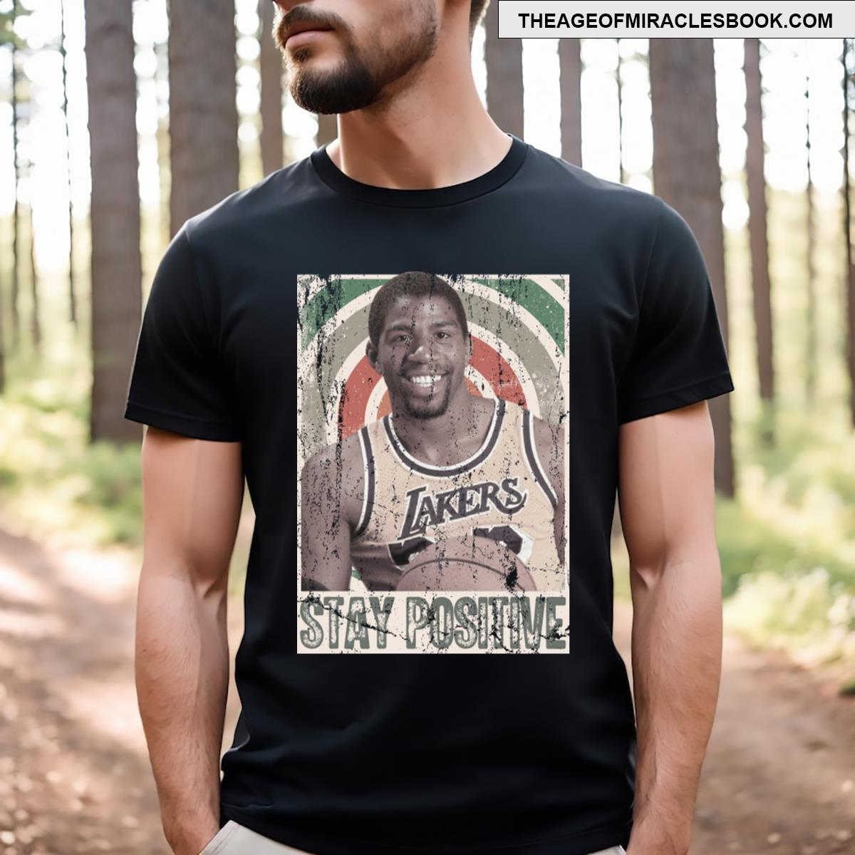 Magic Jhonson On Grunge Theme T-shirt