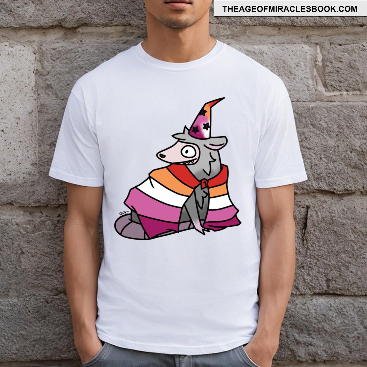 Pride Possum Wizard Lesbian T-shirt
