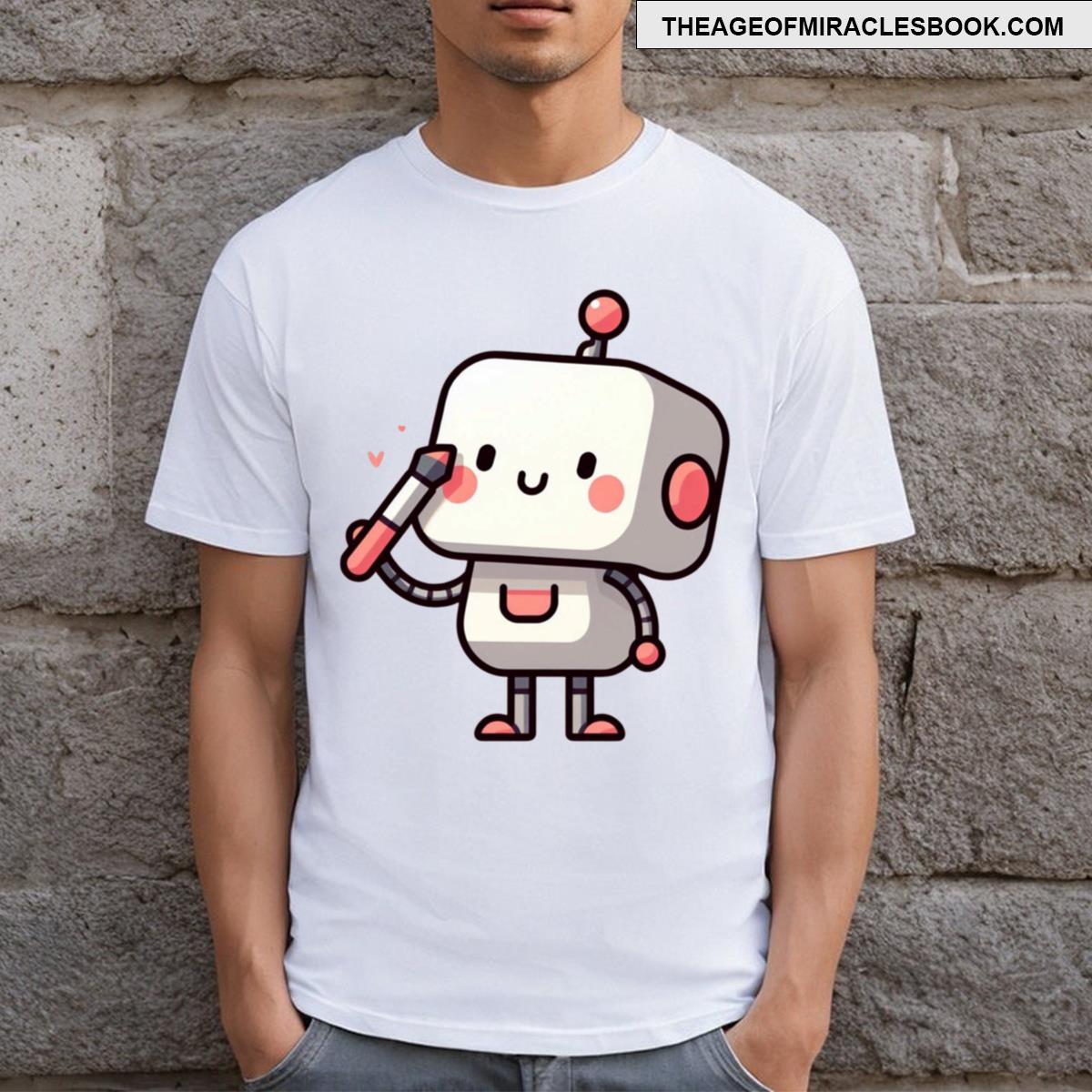 Robot Applying Rouge T-shirt